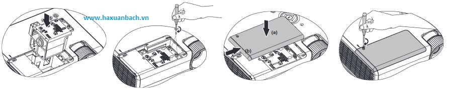Hướng dẫn thay bóng đèn máy chiếu benq 5J.J2S05.001 tiếp theo