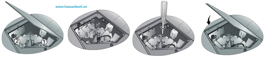 Hướng dẫn thay bóng đèn máy chiếu benq SH960 tiếp theo