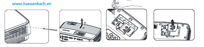 Hướng dẫn thay đèn máy chiếu benq 5J.J6P05.001