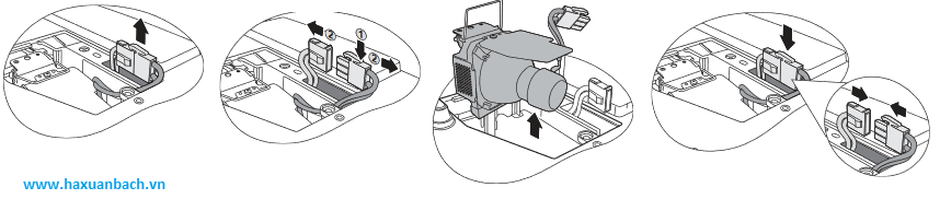 Hướng dẫn thay đèn máy chiếu benq MP522