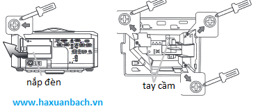 hướng dẫn thay thế bóng đèn máy chiếu hitachi CP-SX10000