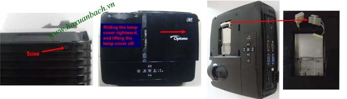 Cách thay bóng đèn máy chiếu Optoma DS339