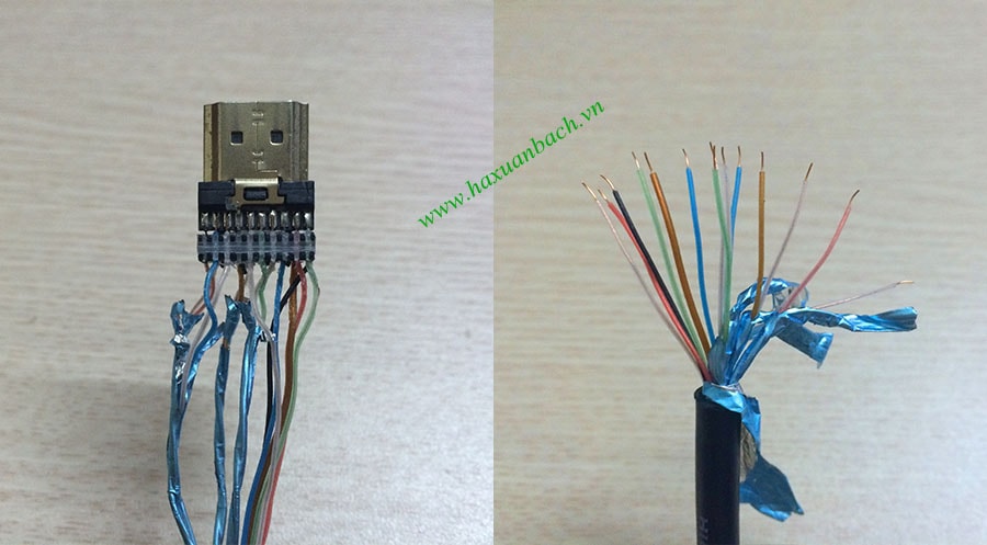 Hướng dẫn thay thế đầu nối của Cáp HDMI