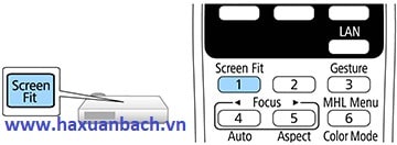 Thiết lập chế độ screen fit trên máy chiếu Epson
