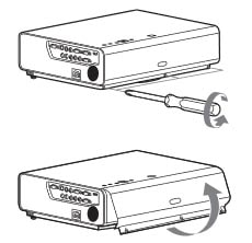 Tháo nắp bóng đèn máy chiếu Sony LMP-C280